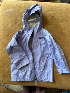 Patagonia Lavender Hooded Kids Raincoat